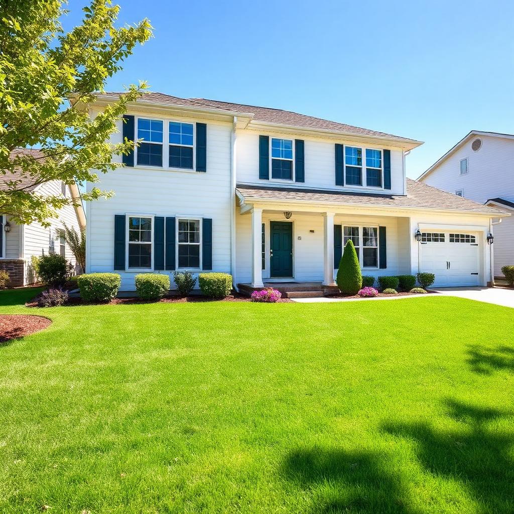 Freshly cleaned home exterior in Auburn, Alabama